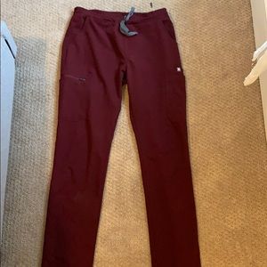 Maroon Figs Scrub pants